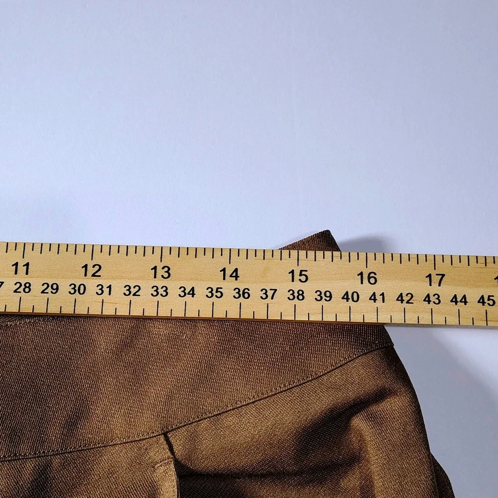 Appleseed's‎ Womens Brown Cotton Blend High Rise Straight Leg Pants - Size 14M